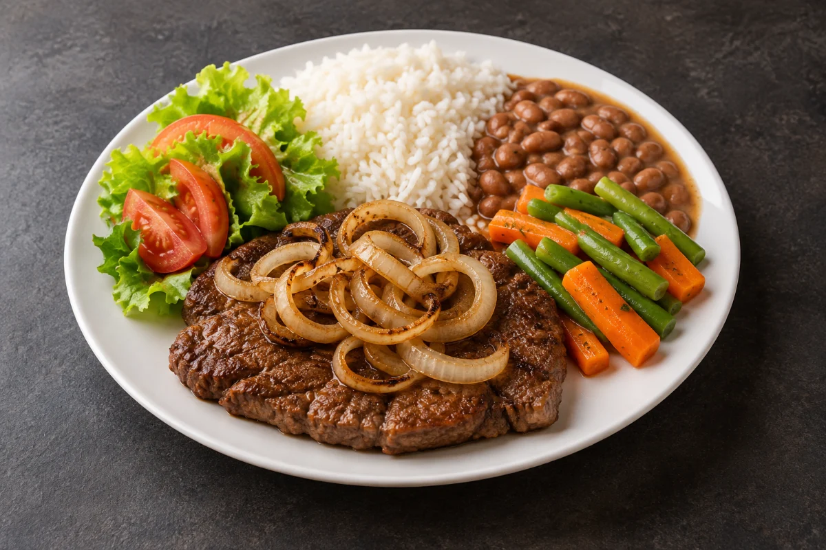 Bife acebolado